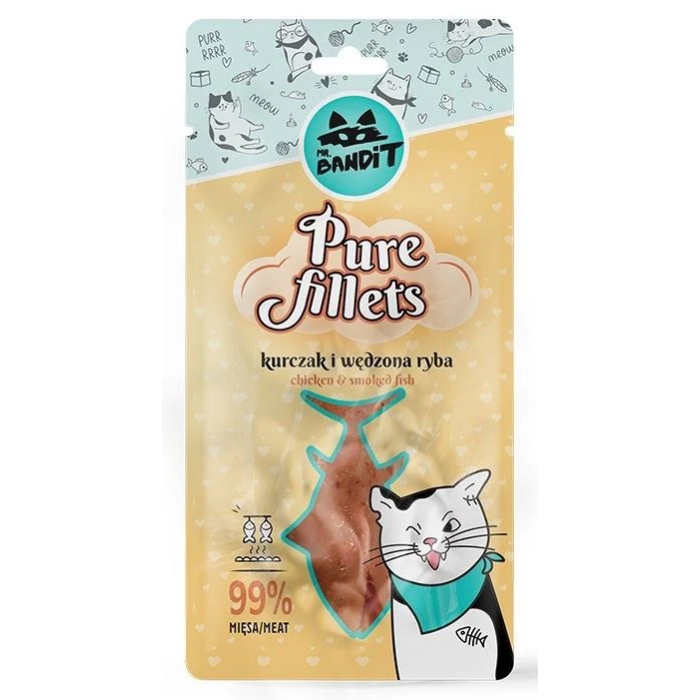 Mr. Bandit Pure Fillets skanėstai katėms su vištiena ir žuvimi, 30 g