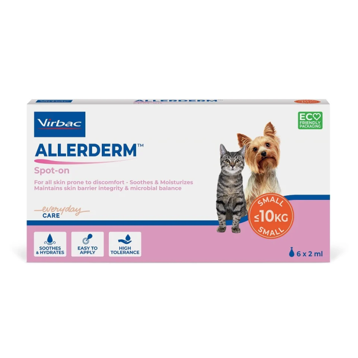 Virbac Allerderm užlašinami lašai kačių ir šunų odos barjerinių funkcijų atstatymui 10kg, 2 ml
