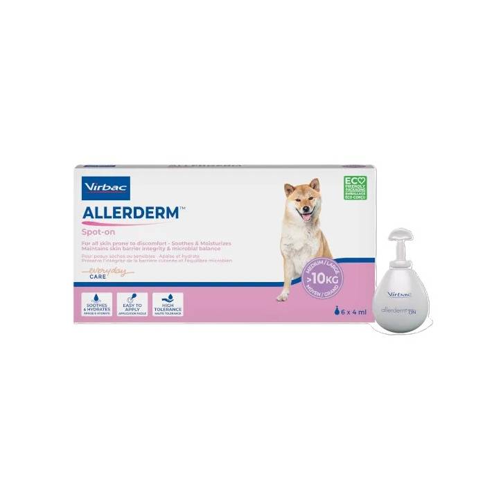 Virbac Allerderm užlašinami lašai kačių ir šunų odos barjerinių funkcijų atstatymui 10kg, 4 ml