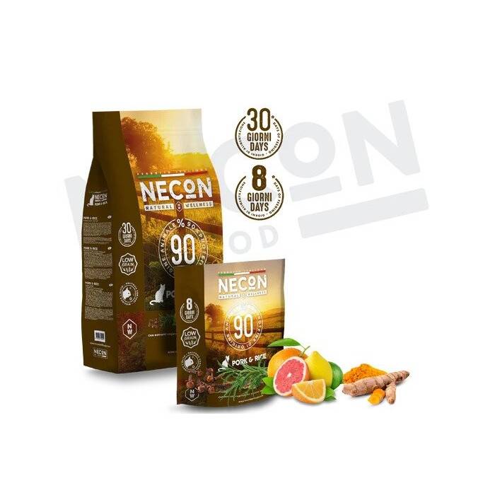 Necon Natural Wellness Adult Pork and Rice sausas maistas katėms, 400 g