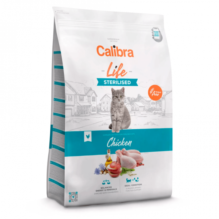 Calibra Cat Life Sterilised Chicken sausas maistas sterilizuotoms katėms, 6 kg