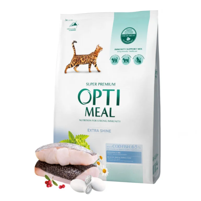 OPTIMEAL™ Visavertis pašaras suaugusioms katėms su dideliu menkės kiekiu, 4 kg