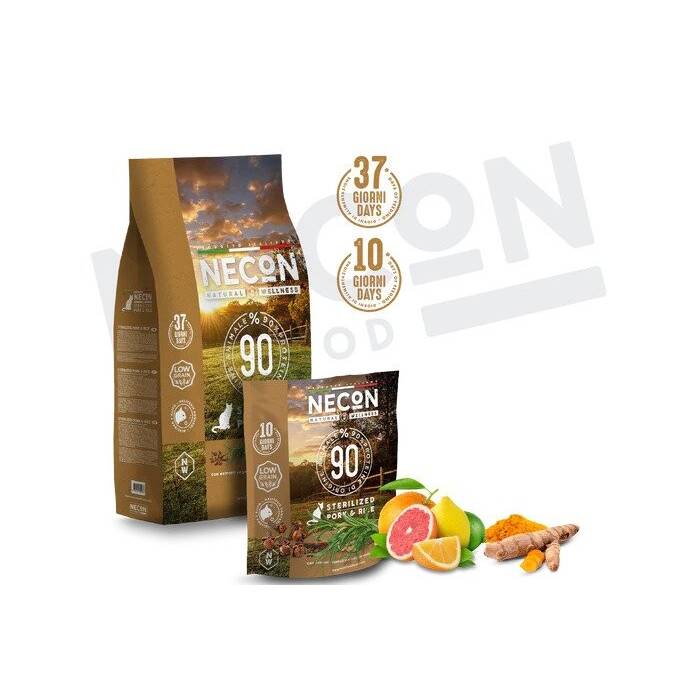 Necon Natural Wellness Adult Sterilized Pork and Rice sausas maistas sterilizuotoms katėms, 10 kg