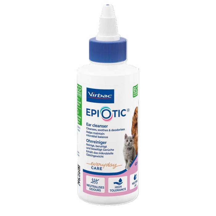 Virbac Epiotic šunų ir kačių išorinei ausiai ir ausies kanalui valyti, 60 ml
