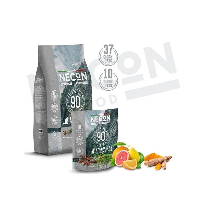Necon Natural Wellness Adult Sterilized Turkey and Rice sausas maistas sterilizuotoms katėms, 400 g