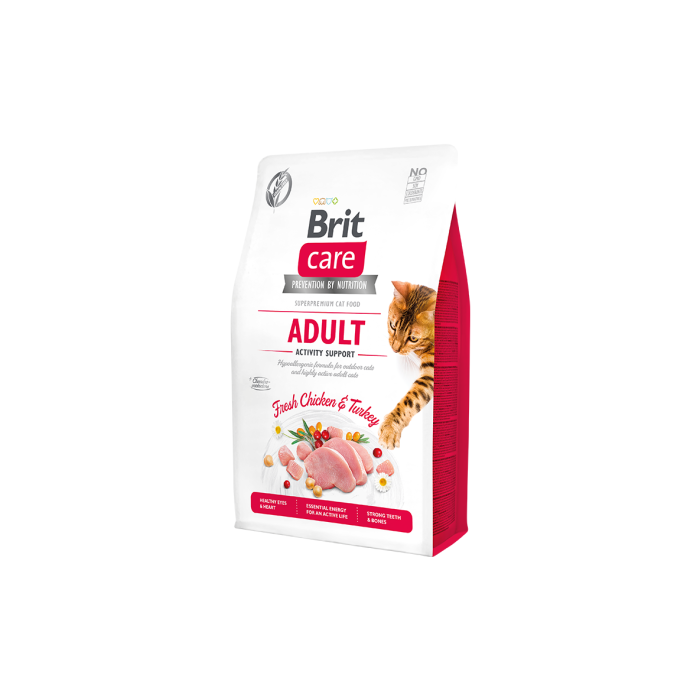 Brit Care Cat GF Adult Activity Support sausas maistas aktyvioms katėms, 0,4 kg