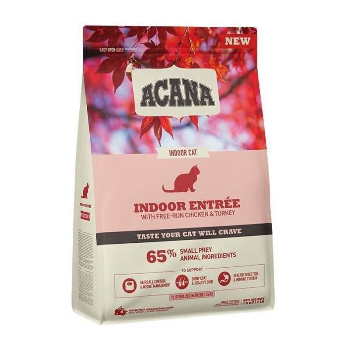 Acana Indoor Entree Cat sausas maistas namuose gyvenančioms katėms, 0,34 kg