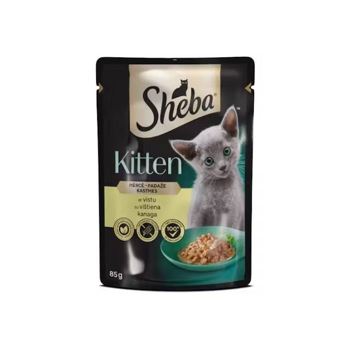 Sheba drėgnas maistas katėms su vištiena padaže, 85 g