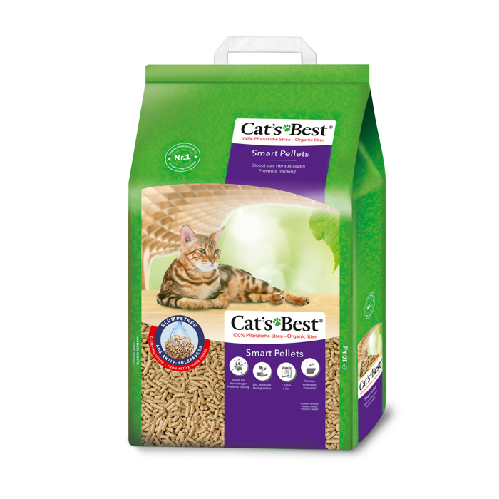 Cat's Best Smart Pellets medžio drožlių kraikas katėms 20l, 10 kg