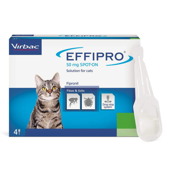Virbac Effipro 50 mg užlašinamas tirpalas katėms, N4