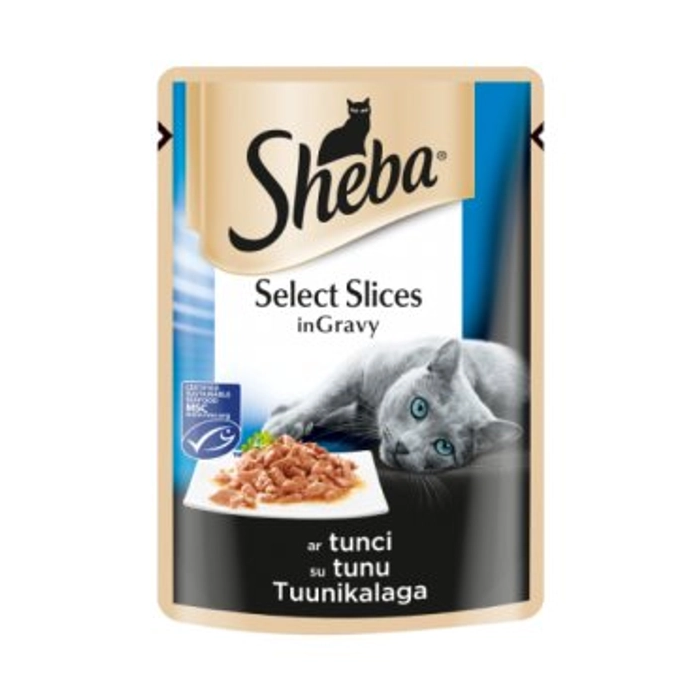 Sheba drėgnas maistas katėms su vandenyno žuvimi padaže, 85 g