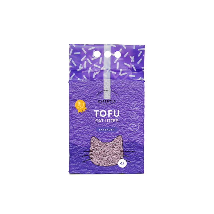 Expertus Tofu levandų kvapo kraikas katėms, 6 L (2,6 kg)