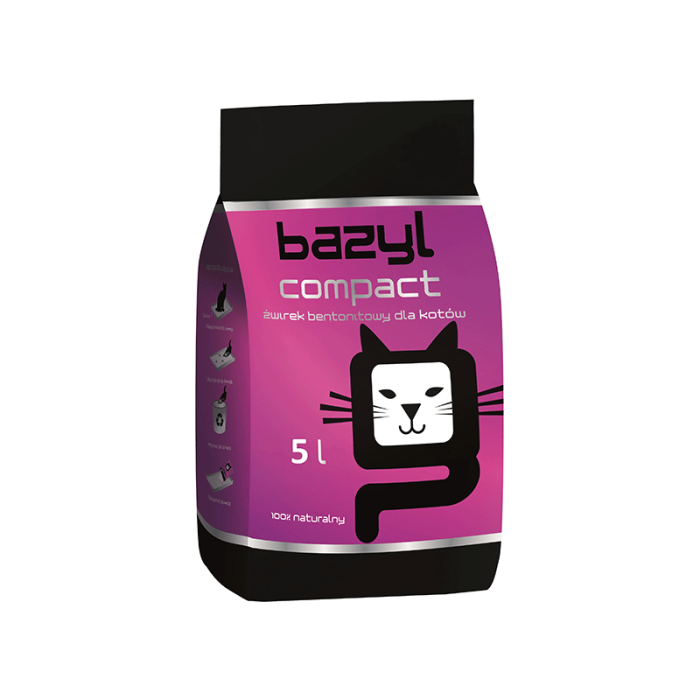 Bazyl Compact bentonitinis kraikas katėms, 5 L