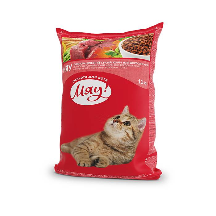 Мяу Visavertis sausas pašaras kačiukams, 11 kg
