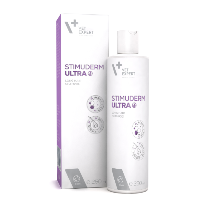 VetExpert Stimuderm Ultra Shampoo Long Hair šampūnas esant plaukų netekimui dėl ligų, 250 ml