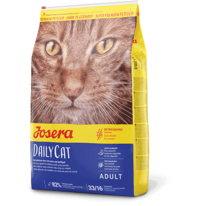 Josera DailyCat begrūdis sausas maistas katėms su paukštiena, 400 g