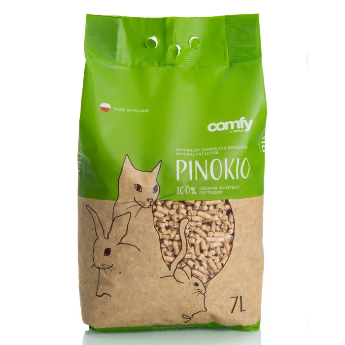 Comfy Pinokio medžio granulių kraikas augintiniams, 7 L