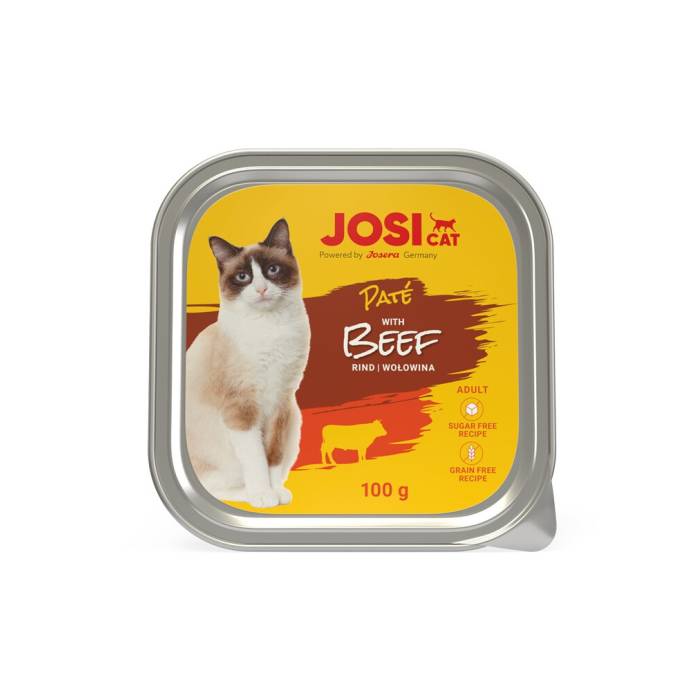 JosiCat Paté with Beef paštetas katėms su jautiena, 100 g