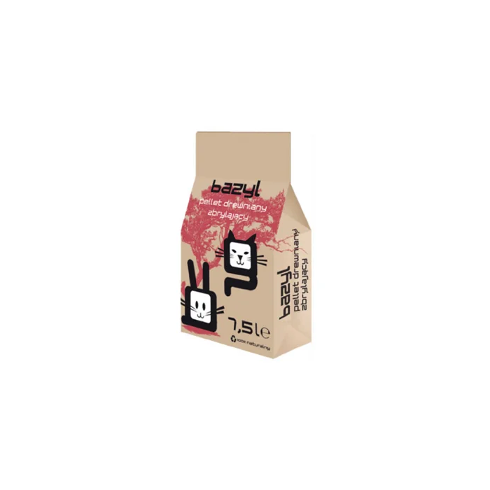 Bazyl Wood Pellets smulkus kraikas katėms ir graužikams, 7,5 L