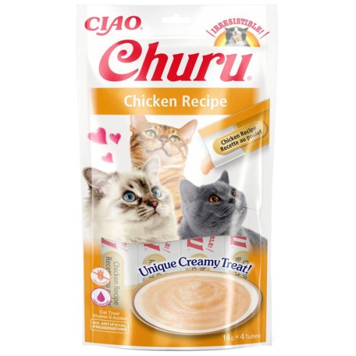 Churu kreminis skanėstas katėms su vištiena, 4 vnt.