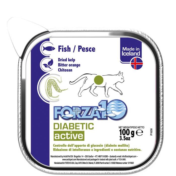 Forza 10 Diabetic ActiWet drėgnas maistas diabetu sergančioms katėms, 100 g