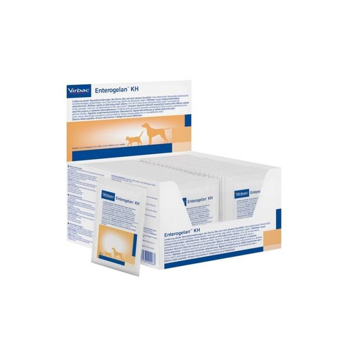 Virbac Enterogelan KH katėms ir šunims ūmių žarnyno absorbcijos sutrikimų mažinimui, 10 g x 50 vnt.