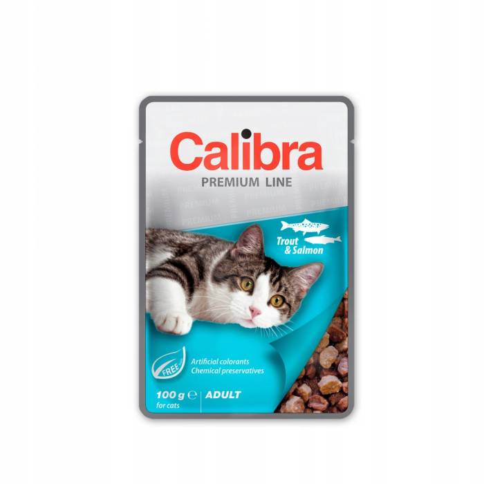 Calibra Pouch Premium Cat Trout - Salmon drėgnas maistas katėms, 100 g
