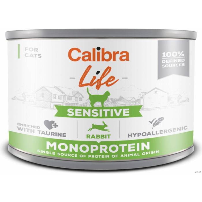 Calibra Life Cat Sterilised Rabbit drėgnas maistas sterilizuotoms katėms, 200 g