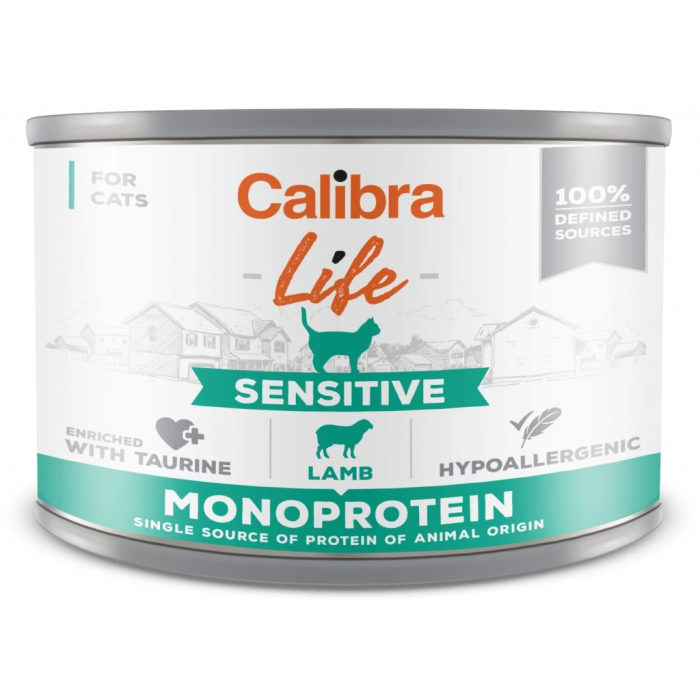 Calibra Life Cat Sterilised Lamb drėgnas maistas sterilizuotoms katėms, 200 g