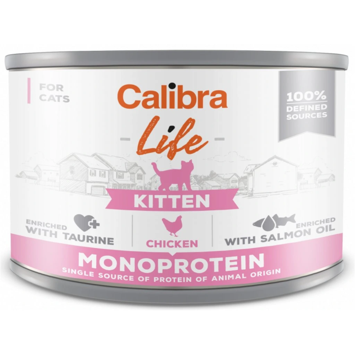 Calibra Life Cat Kitten Chicken drėgnas maistas kačiukams, 200 g
