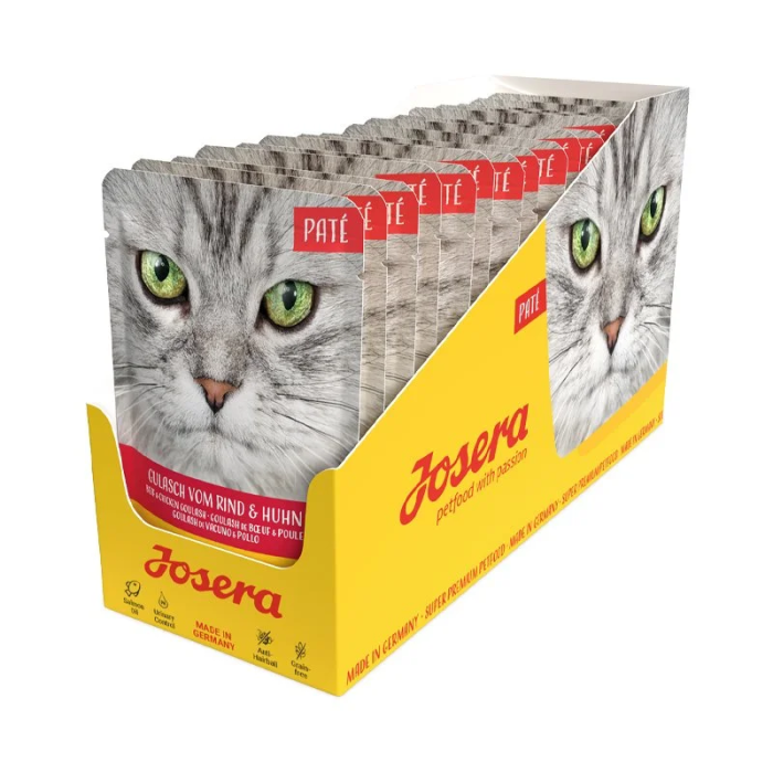 Josera Paté Beef - Chicken Goulash begrūdis konservuotas maistas katėms jautienos ir vištienos guliašas, 16x85 g