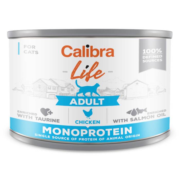 Calibra Life Cat Adult Chicken drėgnas maistas katėms, 200 g