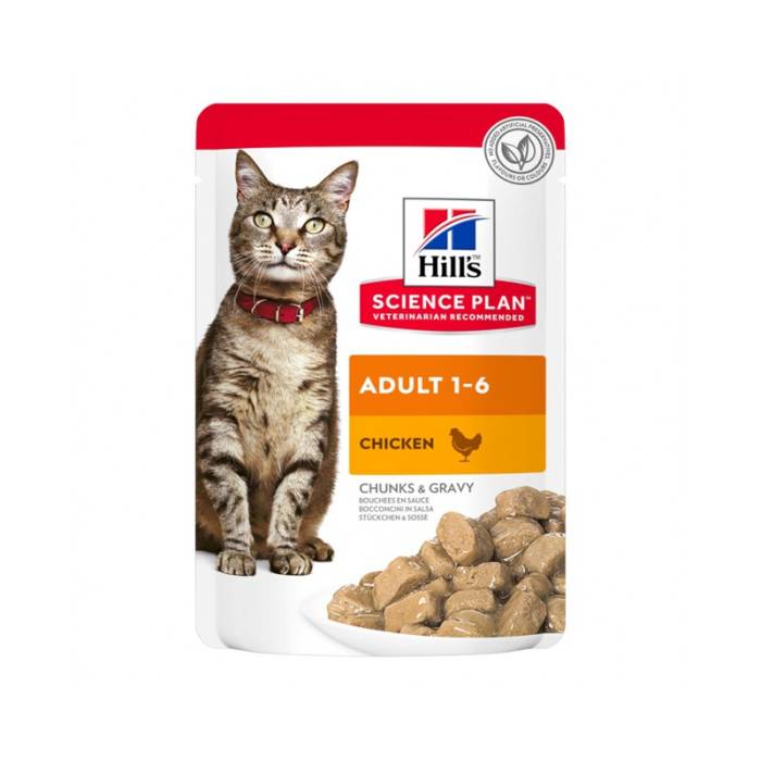 Hill's Science Plan Adult Chicken drėgnas maistas katėms, 85 g