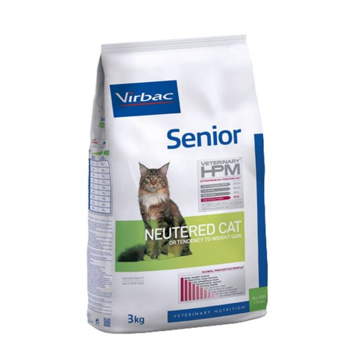 Virbac Veterinary HPM Cat Senior Neutered visavertis ėdalas sterilizuotoms vyresnio amžiaus katėms, 3 kg