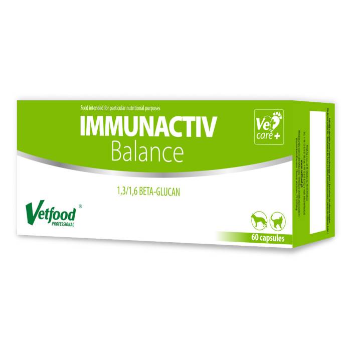 Vetfood Immunactiv Balance papildai šunims ir katėms imunitetui stiprinti, 60 kapsulių