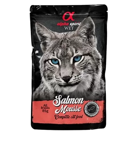 Alpha Spirit Wet putėsiai sterilizuotoms katėms su lašiša, 6x85 g