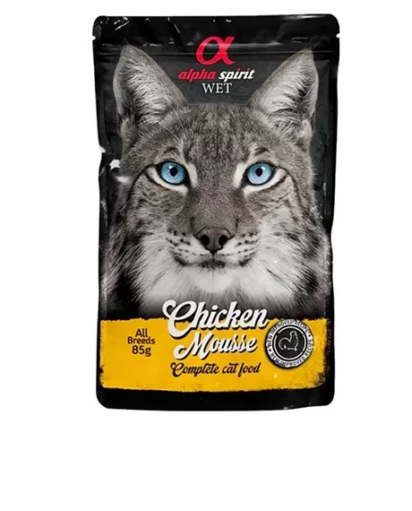 Alpha Spirit Wet putėsiai katėms su vištiena, 6x85 g