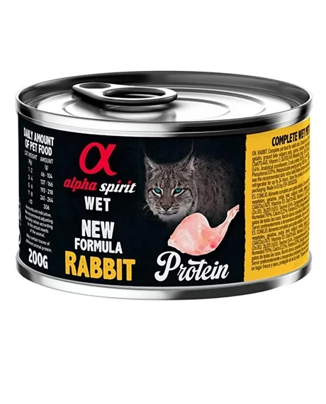 Alpha Spirit Wet konservai katėms su triušiena, 6x200 g