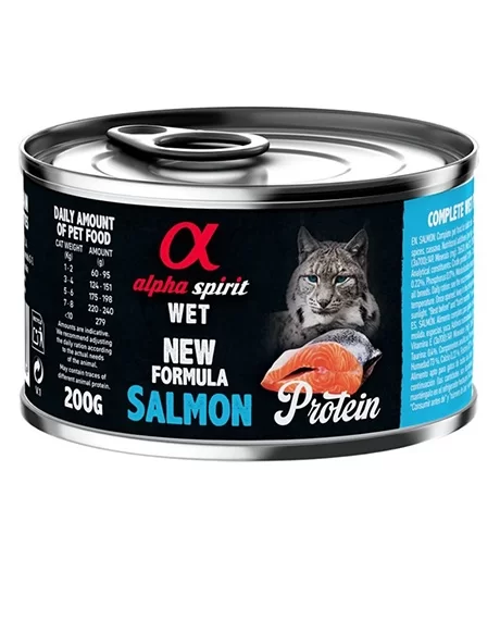 Alpha Spirit Wet konservai katėms su lašiša, 6x200 g