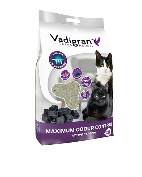 Vadigran Maximum Odour Control bentonitinis kraikas katėms, 12 kg