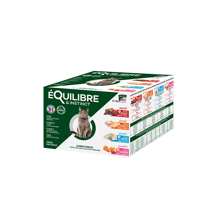 Equilibre Multipack Ster drėgnas maistas sterilizuotoms katėms, 24 x 85g