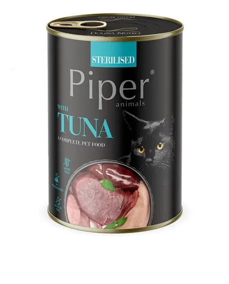Piper Sterilised konservai sterilizuotoms katėms su tunu, 400 g
