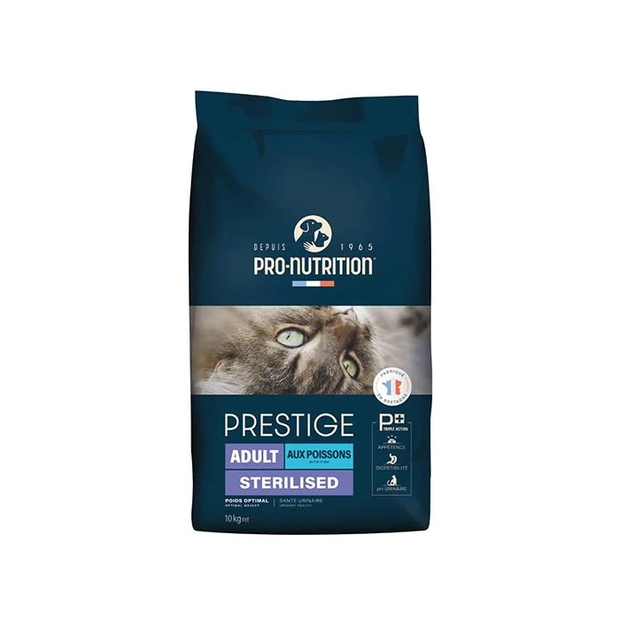 Pro Nutrition Prestige Sterilised Adult Fish sausas maistas sterilizuotoms katėms, 10 kg