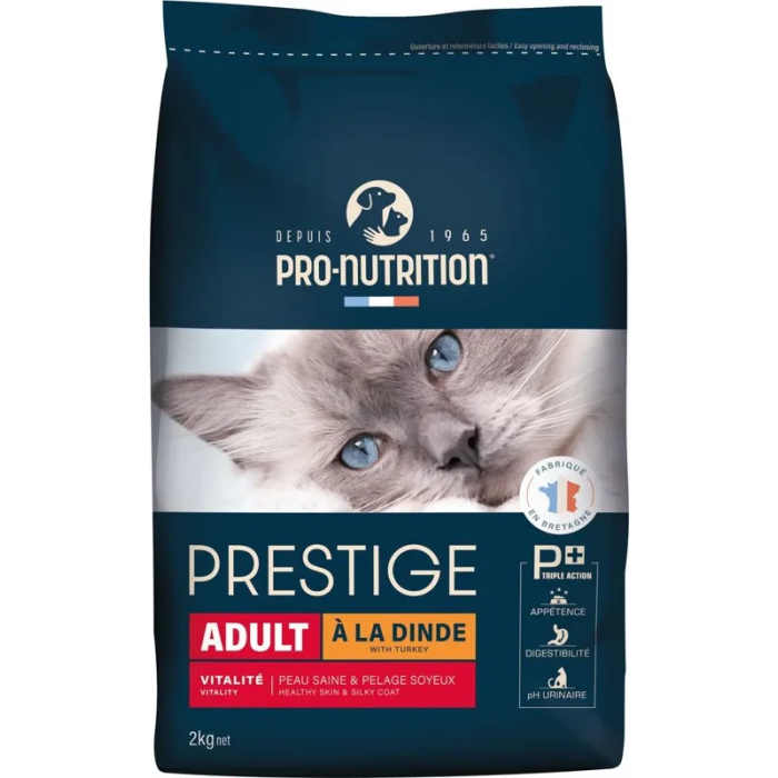 Pro Nutrition Prestige Sterilised Adult Turkey sausas maistas sterilizuotoms katėms, 10 kg