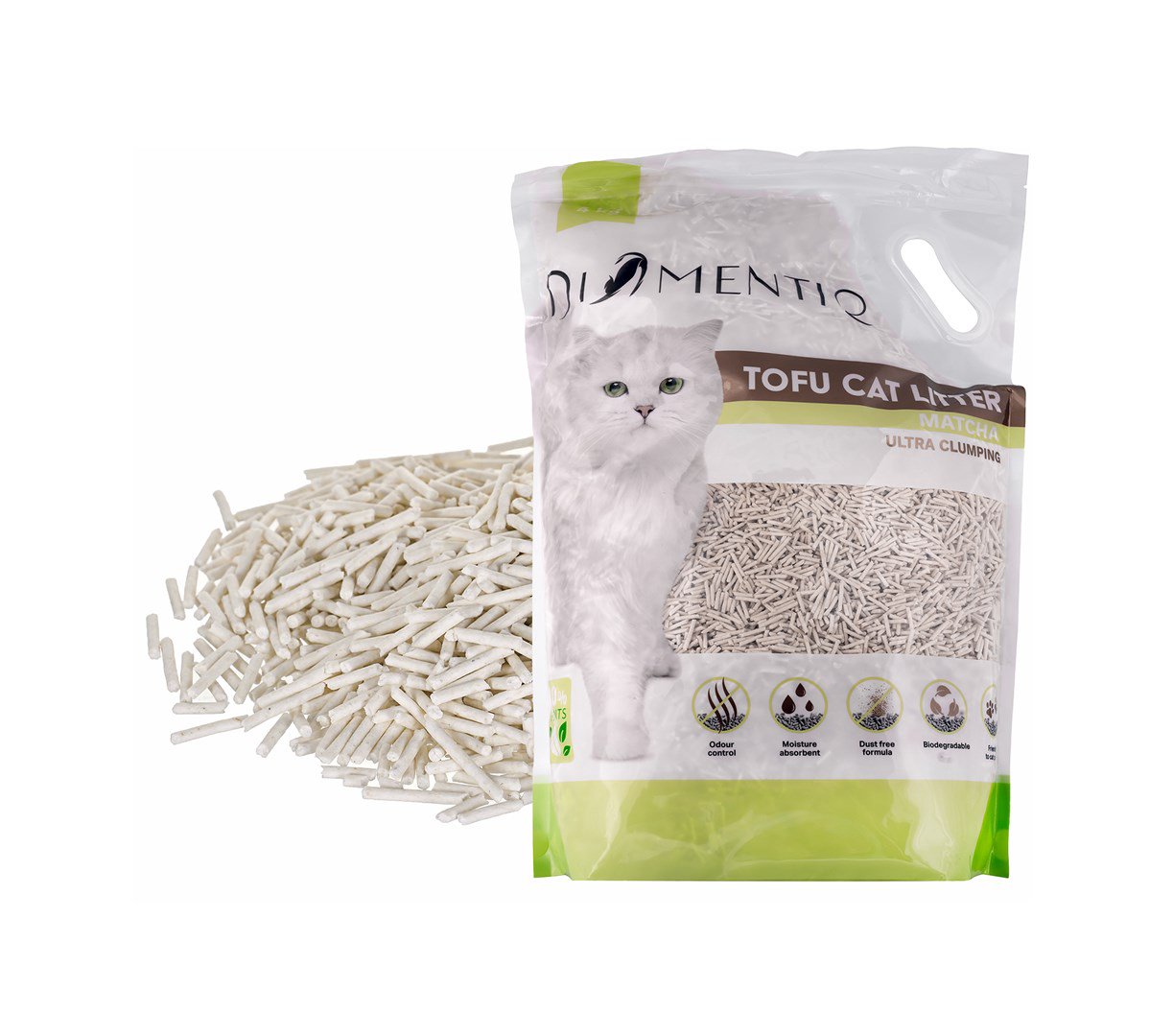 DIAMENTIQ Tofu Matcha Ultra clumping - augalinis kraikas - 4kg