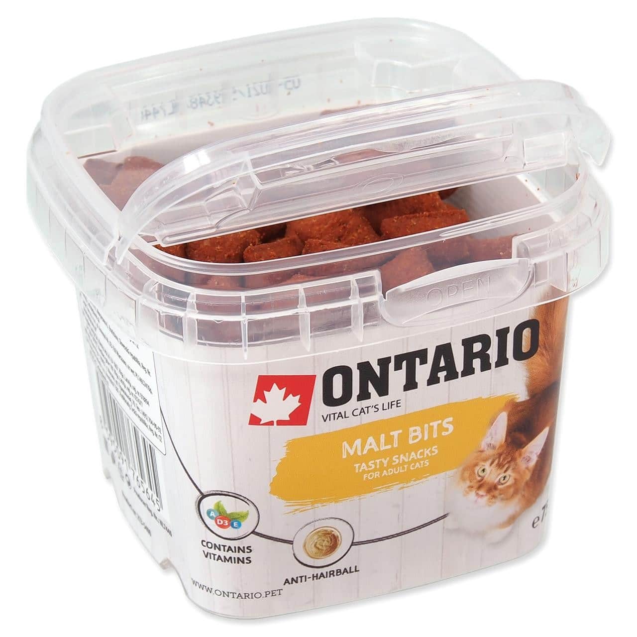 Ontario snack malt bits skanėstas katėms su vitaminais 75G