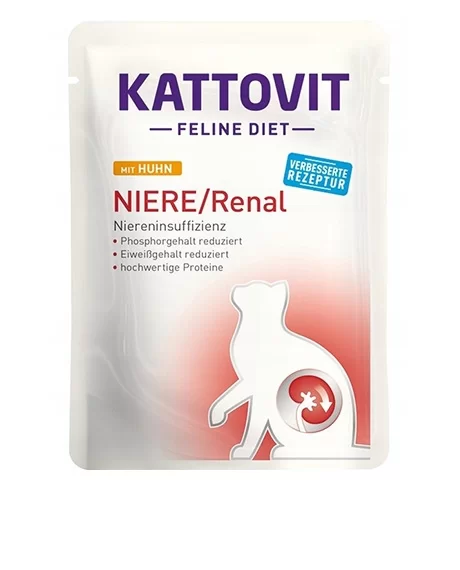 Kattovit Feline Diet Kidney/Renal konservai katėms su vištiena, 85 g