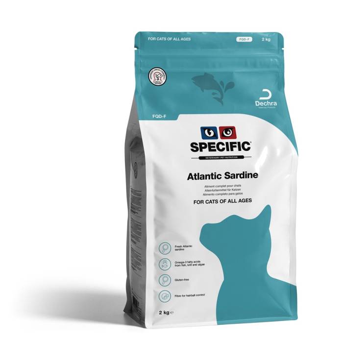 Specific FQD-F Atlantic Sardine kasdienis sausas maistas katėms, 2 kg