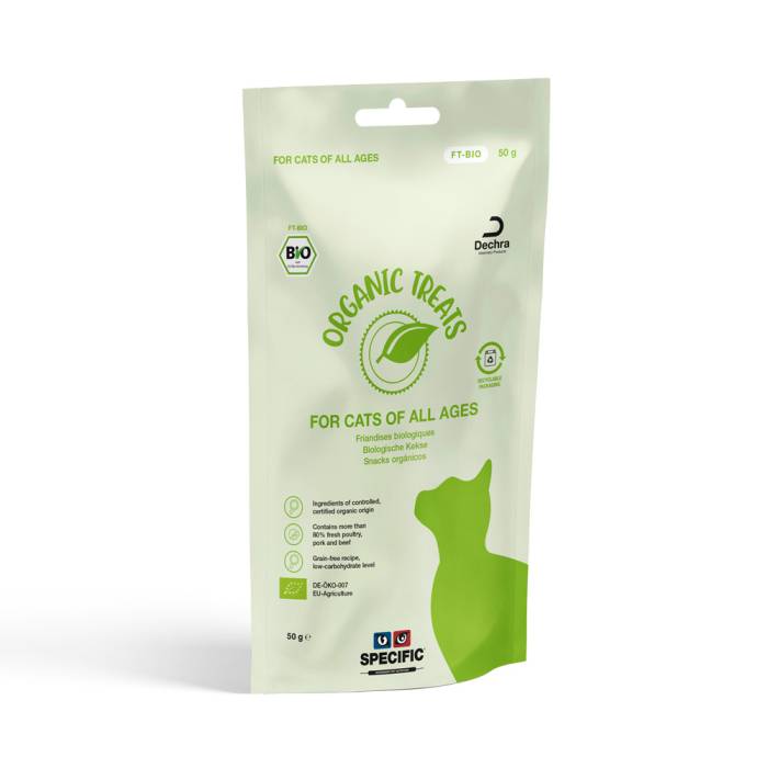 Specific FT-BIO ekologiški organiniai skanėstai katėms, 50 g