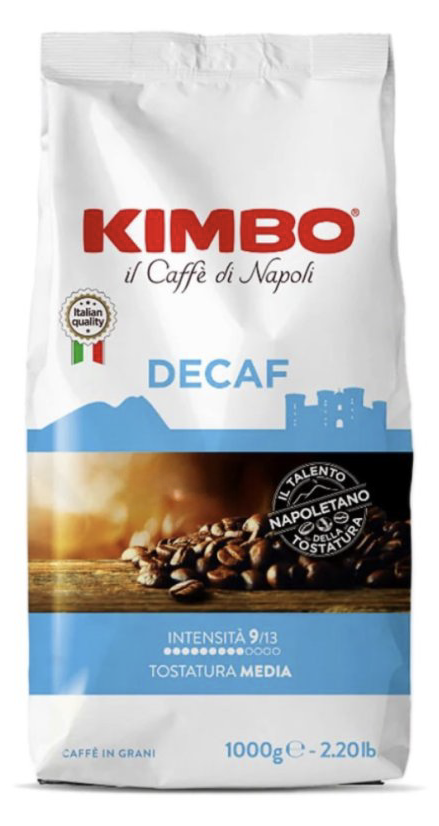 Kimbo DECAF kavos pupelės be kofeino, 1kg